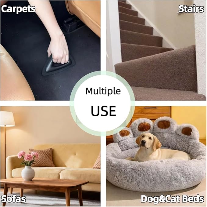 Dvneeo Pet Hair Removal Tool, Carpet Dog Hair Remover for Car Interior- Rapid Removal, Durable & Ergonomic, for Car Mats, Couch, Furniture, Carpets (Purple)