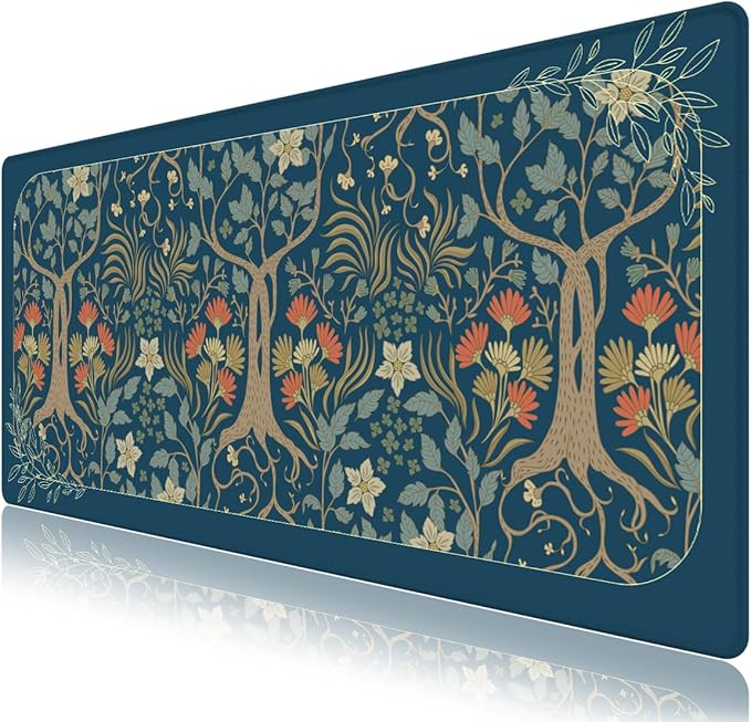 Large Mouse Pad, Desk Mat for Desktop, Woman Desk Pad Mat, XXL Big Mouse Pad for Desks, Anti-Slip Mousepad with Stitched Edges, Keyboard Pad MouseMat Cover for Computer PC 35.4×15.7 Inchs, Magic Tree