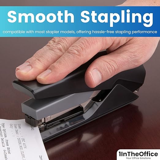 1InTheOffice Standard Staples, Staples for Stapler, Replacement Staples, 1/4" Leg Length, 5,000 Staples/Pack, 5 Pack