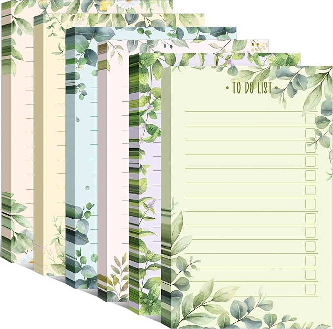 300 Sheets to Do List Notepad Daily Checklist Sticky Notes Cute Undated Memo Pad Color Block to Do Note Pad Weekly Plan Agenda and Organizer Planners for College(Green Leaf Style,3.14 x 5.11 Inch)