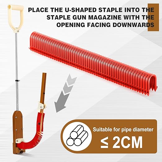 1650 Pcs Staple for Foamboard Stapler 1.65'' Staples for 1'' and 2'' Foam Board (PEX Stapler Not Included) (Red)