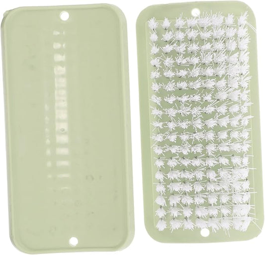 2sets Portable Laundry Scrubbing Brush Light Green for Shoes Clothes and Household Cleaning Durable Convenient Storage with Hanging 2pcs*2
