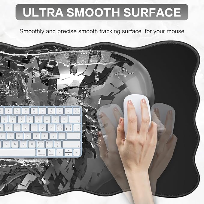 Gaming Mouse Pad, Large Mouse Pad XXL 35.4×15.7in, Extended Computer Keyboard Mouse Mat Desk Pad for Laptop with Stitched Edges, Waterproof Mousepad for Gamer Home&Office Women