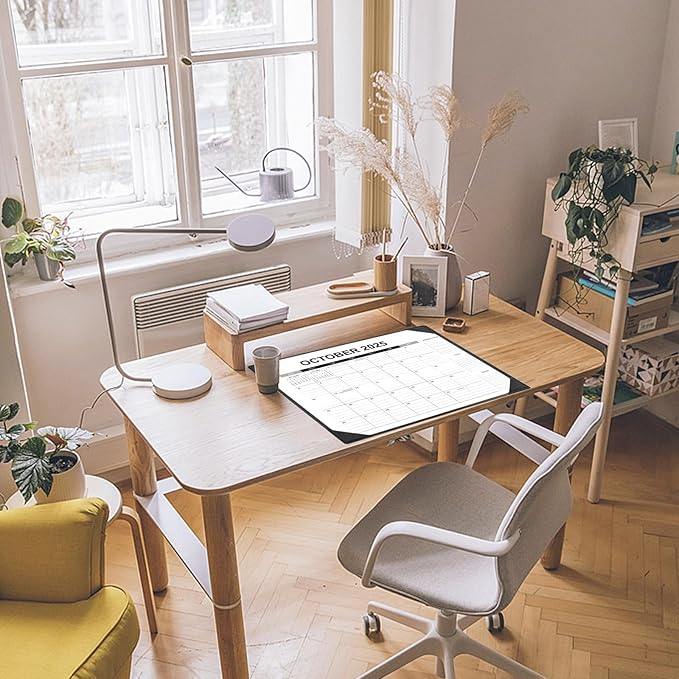 Desk Calendar 2025-2026 with Desk Mat – 22" x 17" Large Desk Pad Calendar Runs From Sep 2025 to Dec 2026, Office Supplies Desktop Monthly Calendar for Home & Office