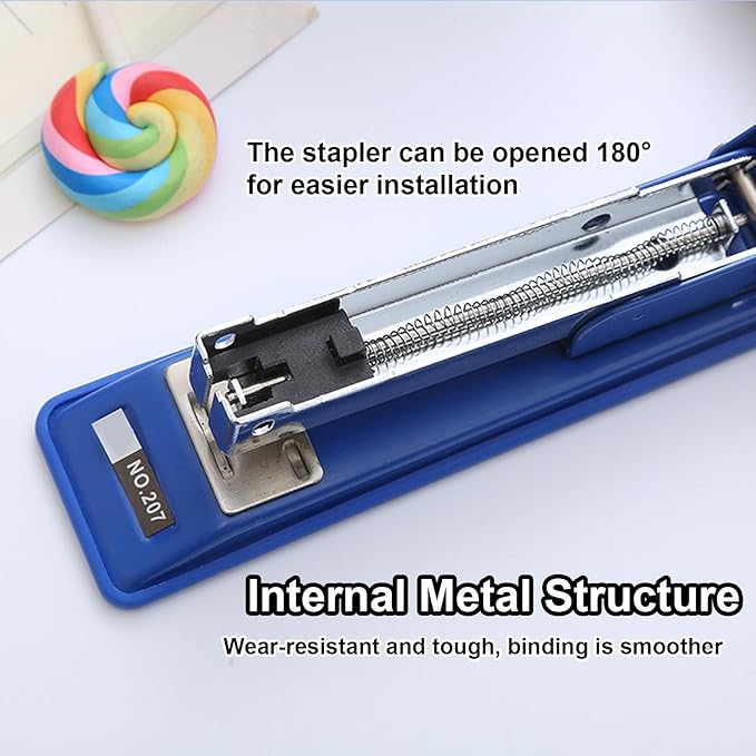 2 Pieces Stapler,25 Sheet Capacity Staplers with 2000 Standard Staples,Desktop Staplers Heavy Duty,Office Standard Stapler for School Office,Black & Blue