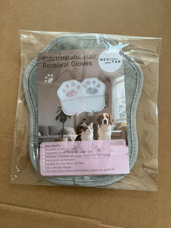 Pet Hair Removal Glove: Reusable Electrostatic Pet Hair Remover for Dogs & Cats - Magic Brush & Deshedding Tool for Fur Removal, electrostatic gloves, dog shedding tool