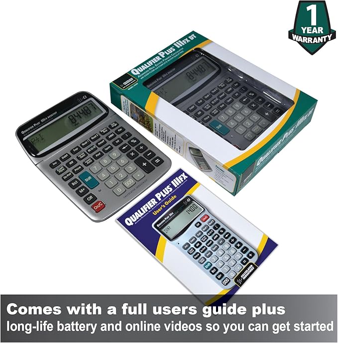 Calculated Industries 43430 Qualifier Plus IIIfx Desktop PRO Real Estate Mortgage Finance Calculator | Clearly-Labeled Keys | Buyer Pre-Qualifying | Payments, Amortizations, ARMs, Combos, FHA/VA, More