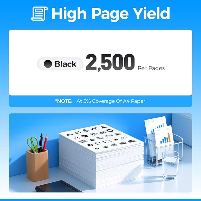 MLT-D103L Toner Cartridge Black 2Pack High-Yield Replacement for Samsung MLT-D103L D103L Compatible with Samsung ML-2950 ML-2955N ML-2956 SCX-4701ND SCX-4726FD SCX-4727FD SCX-4728HN SCX-4729FD Printer