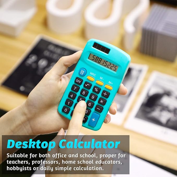 36 Pieces Operation Pocket Size Student Function Calculator Mini Colorful Basic Solar Battery Calculator Bulk for Student School Home Office Desktop Accounting Tools
