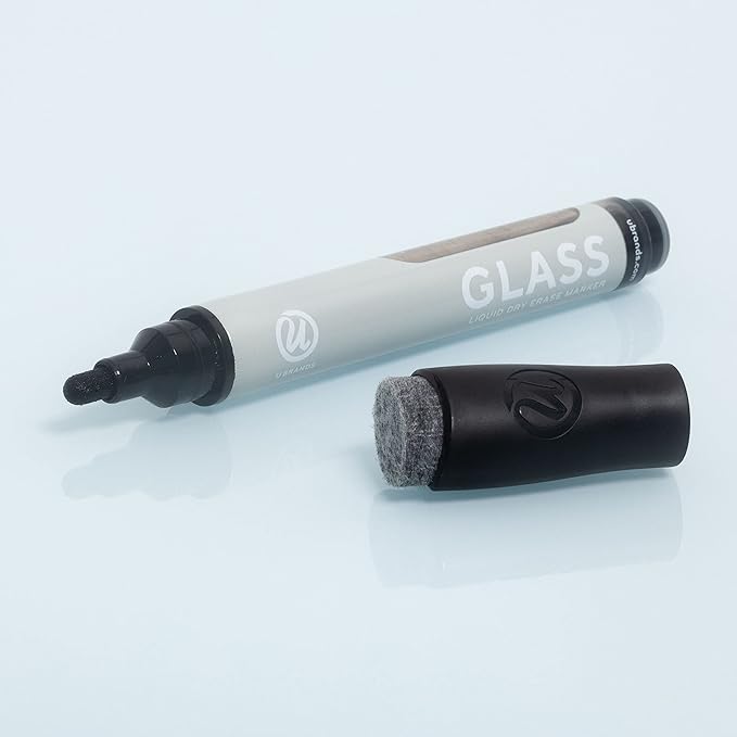 U Brands Magnetic Glass Dry Erase Board with Silver Grommets, Office Supplies, 24” x 18" Inches, Includes Dry Erase Marker