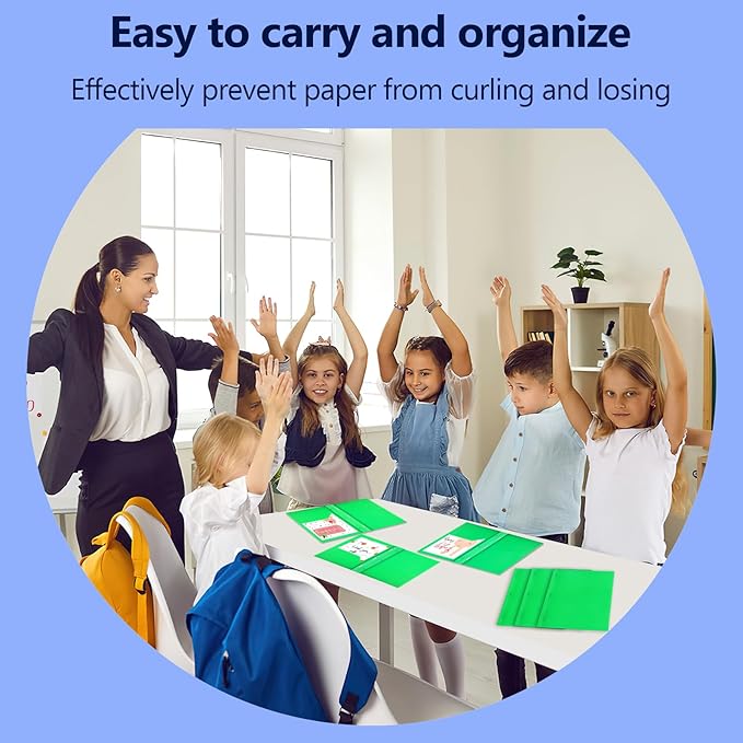 8 Pack Plastic Folders With 2 Pockets, Colorful Letter Size File Folders With Prongs and Business Card Slots for School Office