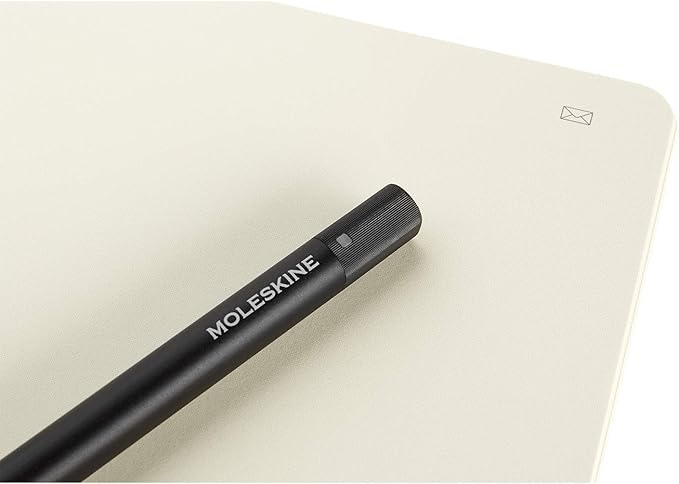 Moleskine Paper Tablet Hard Cover Smart Notebook, Plain/Blank, XL (7.5" x 9.75") Black, Compatible w/ Moleskine Pen+ Ellipse (Sold Separately) & App, Digitize & Organize, 176 Pages