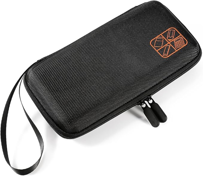 BOVKE Hard Carrying Case for Texas Instruments TI-84 Plus CE/TI-84 Plus/TI-83 Plus CE/TI-83 Plus/Casio fx-9750GIII Graphing Calculator, Extra Pocket for USB Cables, Manual, Pencil, Ruler, Black