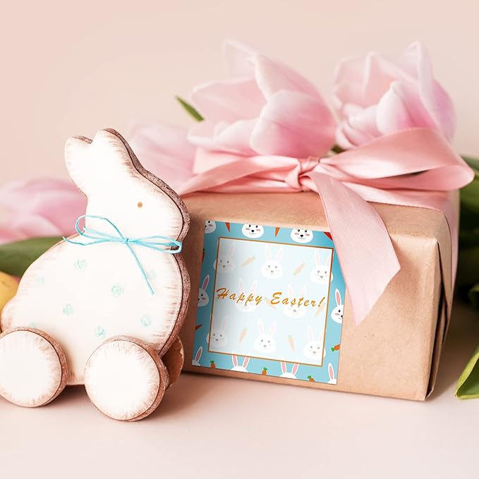 9 Pieces Easter Sticky Notes Self-Adhesive Easter Rabbit Carrot Note Pads Sticky Memo Notes for School Office Home Supplies Students Teachers Present, 9 Styles