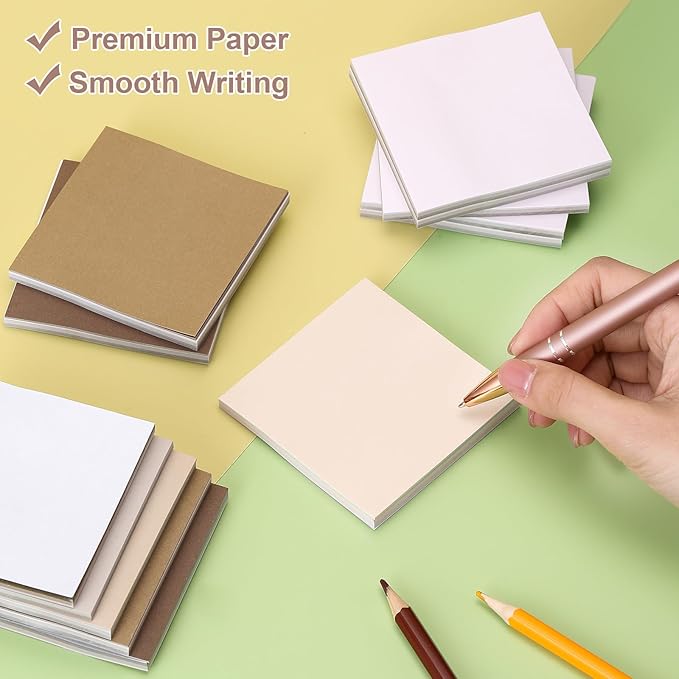 Thenshop 24 Packs Sticky Notes 3x3 Bulk Gradient Colorful Self Stick Note Pads Paper Memo for Office School Notebook Supplies 50 Sheets Pad (Autumn Color)