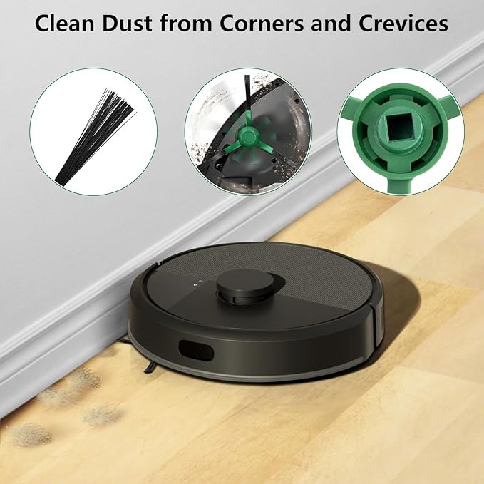 16 PCS Replacement Accessories Parts for iRobot Roomba Plus 405/505/ 507 Combo Robot Vacuum Cleaner, Vacuum Parts with 1 Main Brush, 3 HEPA Filter, 4 Side Brushes, 4 Dust Bag, 4 Mop Cloths