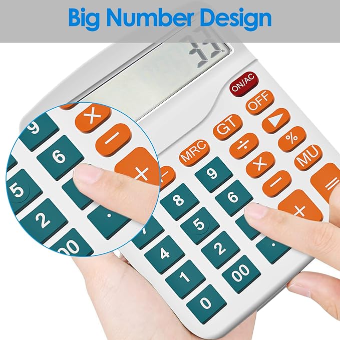 Helect Calculator, Standard Function Calculator (White)