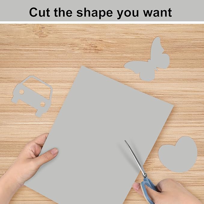 OcePor 100 Sheets Grey Cardstock Paper, Colored Printer Paper 8.5 x 11, Card Stock Thick Construction for Craft,Scrapbook，Office Printing, Invitations, Certificates，92 lb/250gsm