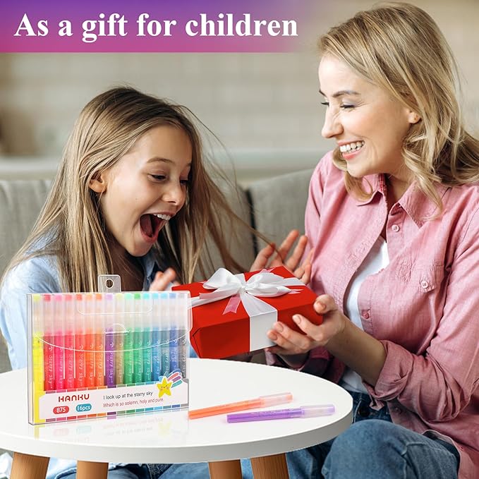 Glitter Highlighters, Assorted Colors Set,Chisel Tip Sparkle Pastel Highlighter No Bleed, Aesthetic Glitter Markers for Adults Journaling and Kids Practise, Sparkly Highlighters