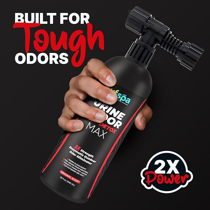 MAX Urine & Odor Turf Detox: 2X Strength Professional Enzyme Cleaner & Odor Eliminator for Artificial Grass, Turf, Concrete & Patios, Enzymatic Cleaner for Dogs & Cats – Gallon Refill