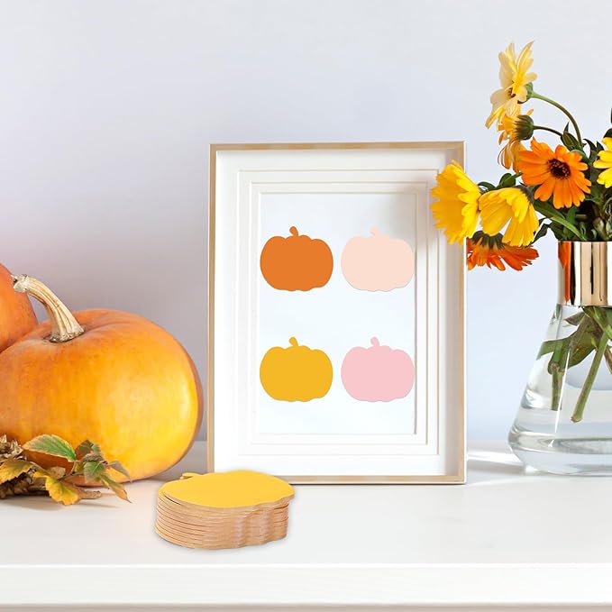 1200Pcs Fall Pumpkin Sticky Notes 3 x 3.4 Inch Pink Orange Self Adhesive Notepads Cute Memo Pads for Autumn Thanksgiving Halloween School Home Office Supplies