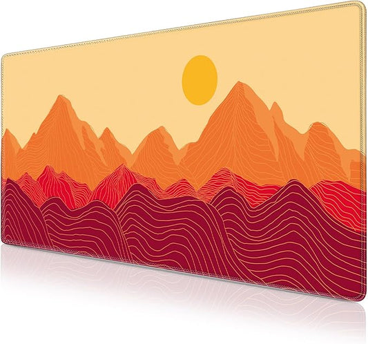 Gaming Mouse Pad, Large Mouse Pad XXL 35.4×15.7in, Extended Computer Keyboard Mouse Mat Desk Pad for Laptop with Stitched Edges, Waterproof Mousepad for Gamer Home&Office Women