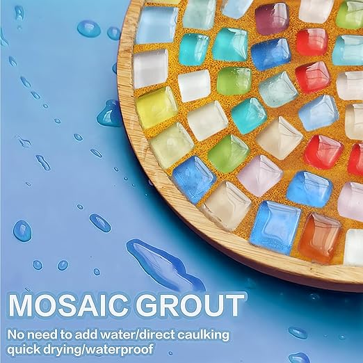 OOTDART Mosaic Crystal Grout, Mosaics Tile Tools, Mosaic Tile Accessories – Essential for Handmade Grouting and Perfect for DIY Craft Projects (Gold, 8.8oz)