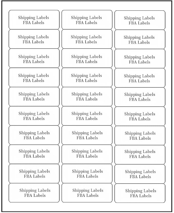 SJPACK 30-up Labels 1000 Sheets 2.625 x 1 FBA Address Labels White Mailing Labels for Laser and Inkjet Printers, 30000 Stickers