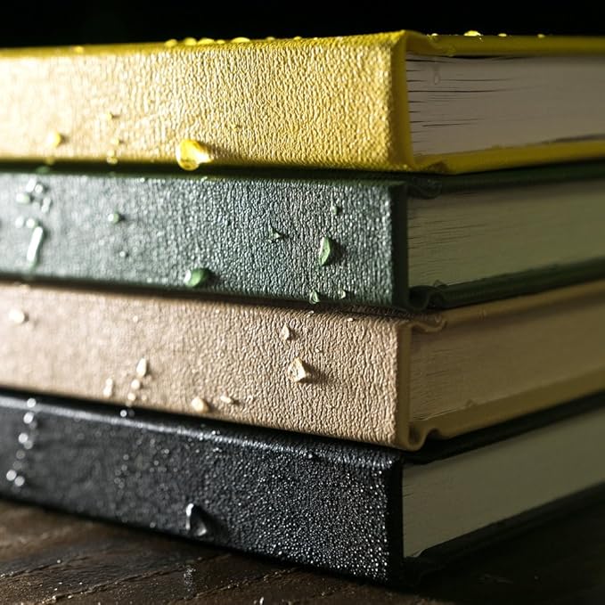 Rite in the Rain Weatherproof Hard Cover Notebook, 4.75" x 7.5", Yellow Cover, Universal Pattern (No. 370F)