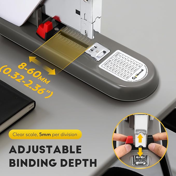 CGOLDENWALL Heavy Duty Stapler with 4000 Staples, MAX. 190 Sheets, Anti-Jam & Abor-Saving, for Office School Home (1000 Pcs Each of 23/8, 23/10, 23/13 & 23/23 Staples)