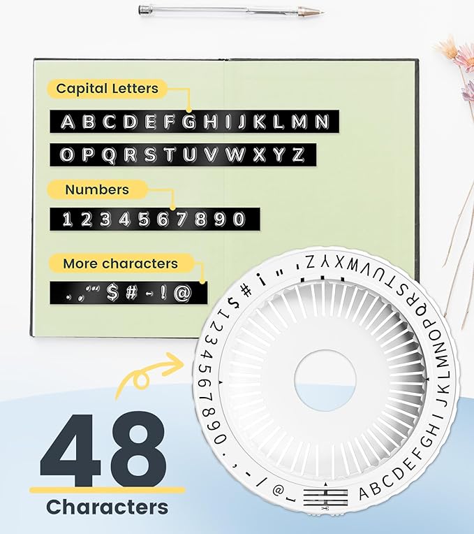 Embossing Label Maker Manual, Vintage Embossed Label Maker Machine with Tapes Waterproof, Old School Embosser Labeler Retro 3D-Labels for Scrapbooking Supplies Kitchen Office Kids School Items