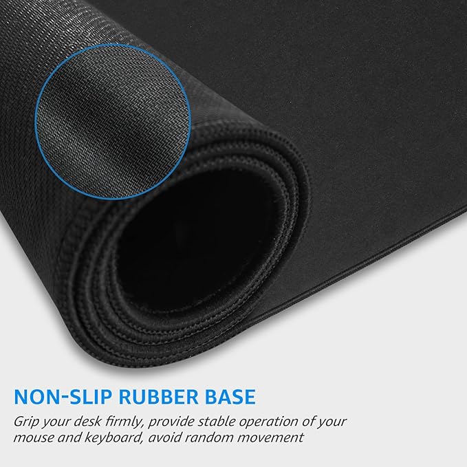 Non-Slip and Waterproof Gaming Mouse Pad, Extended XXL Desk Mat, Medieval Knight Design, Navy Blue and Beige, 31.5 x 15.7 inches, Lightweight