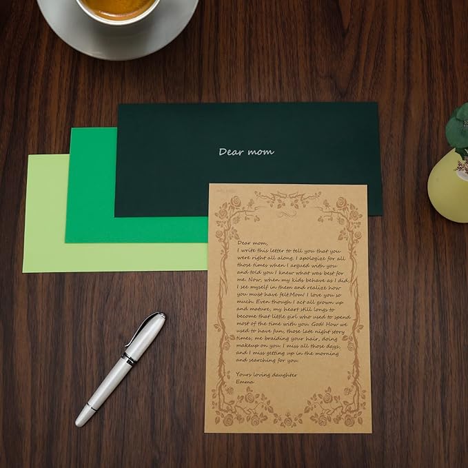 100 Pack Shade of Sage Green Envelopes #10 Business Envelopes Self adhesive 4-1/8 x 9-1/2 in Square Flap Mailing Envelopes for Office, Business Letterhead, Invoices, Personal Mailing, Letters