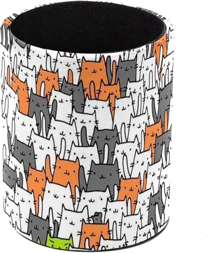 Pen Holder Cup for Desk, Cute Cats Pencil Cup Holder for Desk Office Pen Organizer