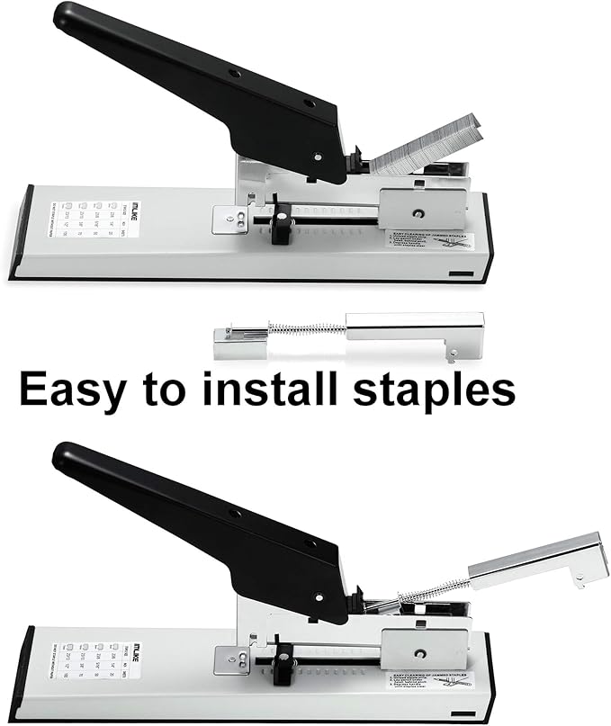 IMLIKE Heavy Duty Stapler with 2000 Staples: 100 Sheets High Capacity Manual Office Stapler, Metal,Jam Free,for Paper Binding, Include 23/8 & 23/13 Staples Each 1000PCS