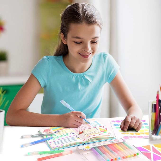 Glitter Highlighters Assorted Colors,10 Pack Metallic MultiColor Pastel Highlighters,Cute Glitter Multi Colored Highlighter Markers Pens for Planner,Journaling,Scrapbooking supplies