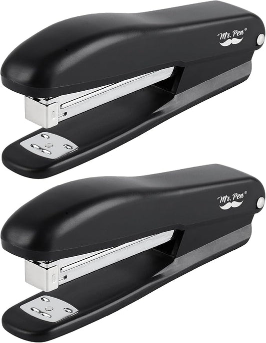 Mr. Pen- Staplers with 200 Staples, 20 Sheet Capacity, Pack of 2, Staplers for Desk, Office Stapler, Desk Stapler, Stapler with Staples, Black Stapler, Paper Stapler, Stapler and Staples