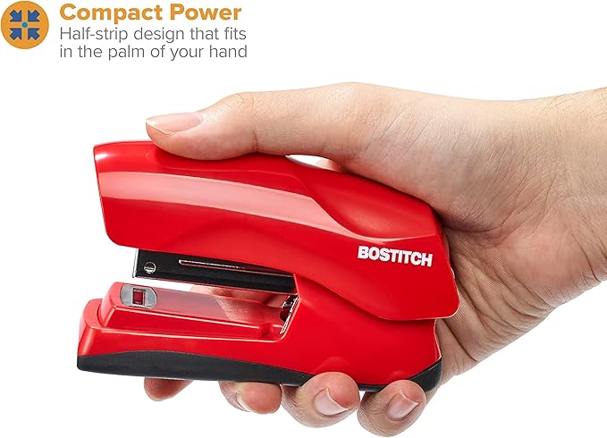 Bostitch Office Heavy Duty 40 Sheet with 1250 Staples and Staple Remover, No Jam Desktop Stapler, School Bulletin Boards, Office & Classroom, Red (B175-RED-VP)
