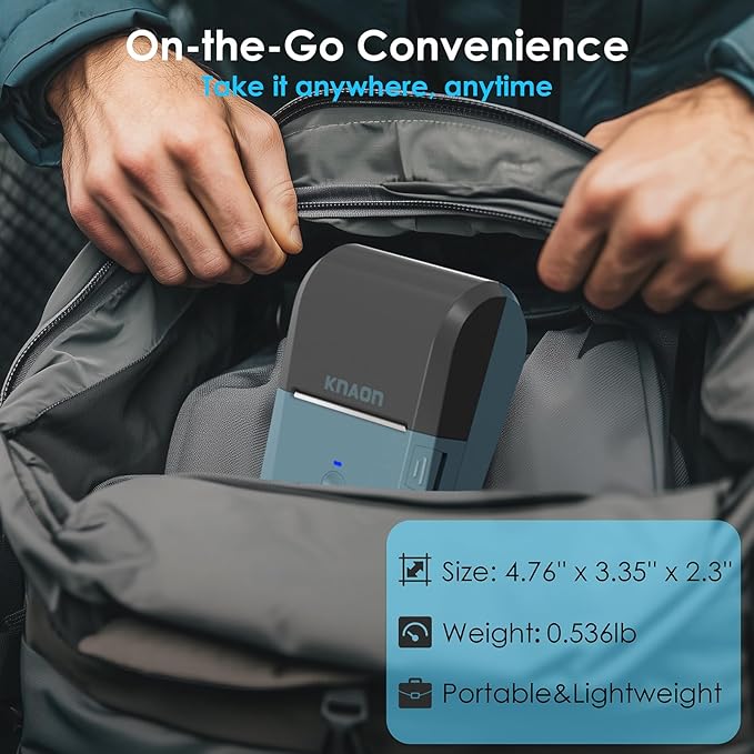 Bluetooth Label Maker Machine with Tape, Y50P Portable Thermal Sticker Maker for Home Office, Small Bussiness & School – Logo Stickers Printer – Includes 230 Labels, Black