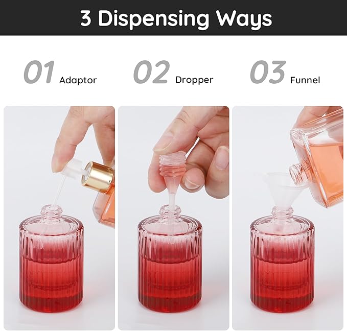 Segbeauty 1oz Perfume Spray Bottle, 30ml Red Vintage Refillable Perfume Bottle Glass Sprayer Bottles for Women, 2Pcs Large Cosmetic Cologne Travel Atomizer Portable Clear Cologne Container for Travel