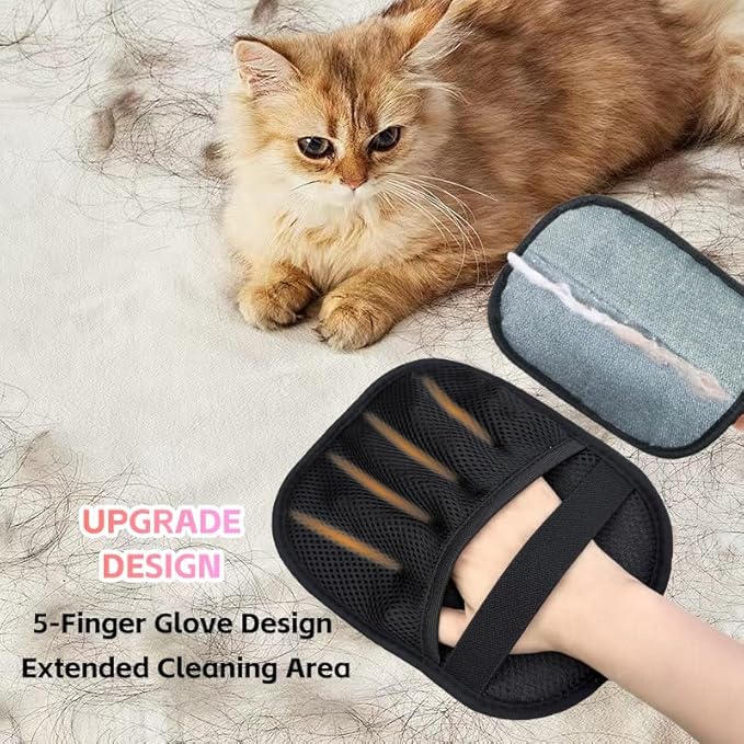 KENDINIX Valentines Day Gifts Pet Hair Removal Glove,Pet Hair Remover for Cat & Dog,New Upgraded Electrostatic Gloves Pet Hair,Reusable Electro Static Pet Hair Remover Electrostatic Gloves