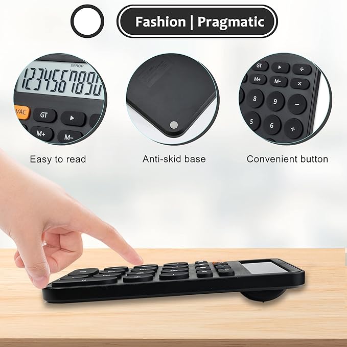 VEWINGL Standard Calculator 12 Digit,Desktop Large Display and Buttons,Calculator with Large LCD Display for Office,School, Home & Business Use,Automatic Sleep,with Battery