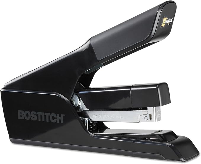 Bostitch Office EZ Squeeze 75 Sheet Flat Clinch Stapler, Reduced Effort, Black (B875)