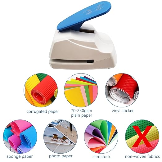 Craft Punch Shapes, Paper Cutter Hole Puncher for Kids, Paper Crafting, Scrapbooking, Card Making, DIY Confetti, Gift Tags, Memory Books (1, Random Color - Butterfly C, 1-3/4'')
