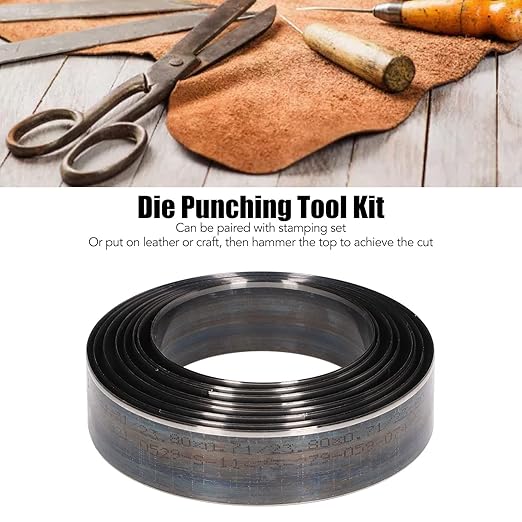 8 PCS Leather Hole Punch Cutting Dies, Belt Hole Puncher Dies for Leather, Round Shape Cardboard Cutting Hollow Hole Puncher Sets