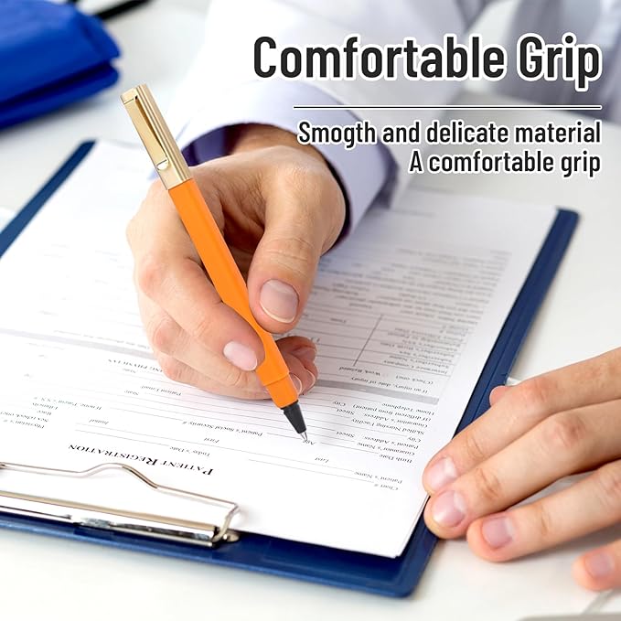 12 Pack Gel Pens 0.5mm Pens Fine Poin Smooth Writting for Journaling Coloring, Black Gel Ink Pens Cute Roller Pen Quick Drying Ballpoint Pen for Office School Supplies