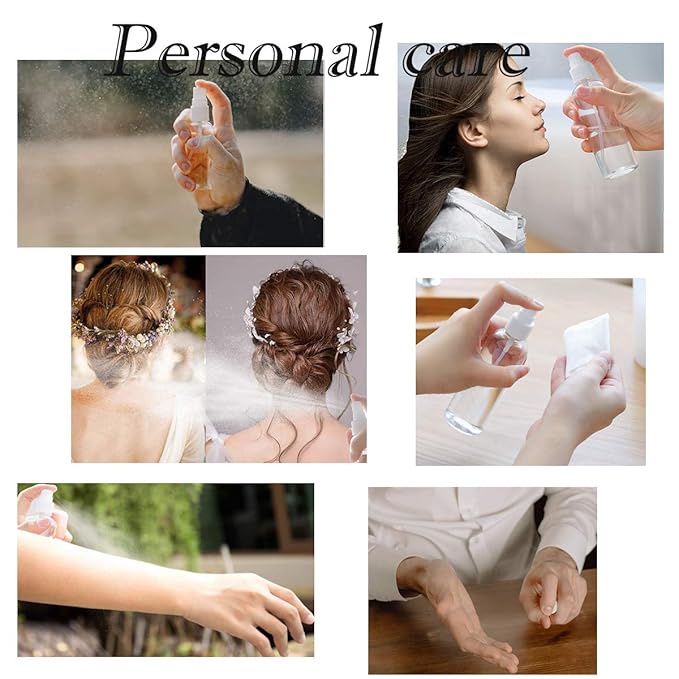 ZEJIA 6 Pack Small Spray Bottle, 2.7oz/80ml Travel Spray Bottle, Empty Fine Mist Spray Bottles, Refillable Mini Spray Bottles with Labels