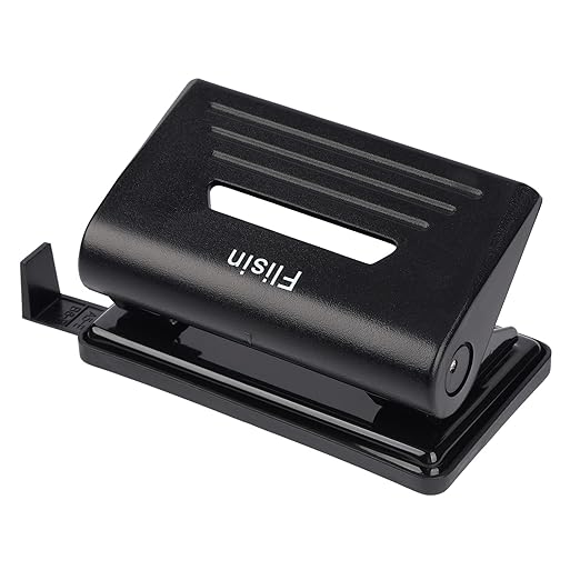 2 Hole Punch,Hole Puncher, Smart Touch, 10 Sheet Punch Capacity, Low Force, Black