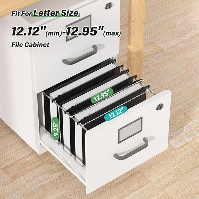 Ansook Plastic Hanging File Folders Letter Size,6 Pack Reinforced Expanding Extra Capacity Hang Folder,Heavy Duty 2”Expansion,Filing Cabinet Folders,Insertable Tabs,for Office, School & Home,Black