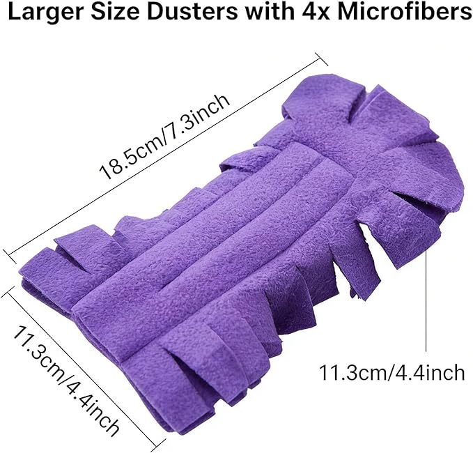 360° Electrostatic Duster Refills — The Sustainable Choice for a Dust-Free Home, Duster Refills Reusable, Larger Size Dusters with 4X Microfibers